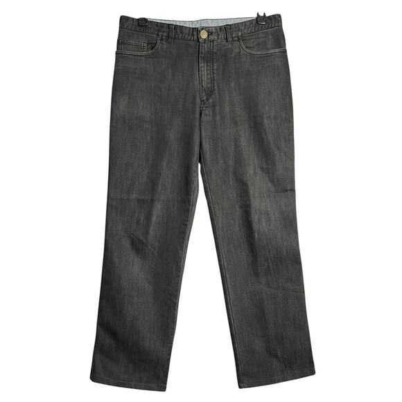 Brioni Marmolada Black Italian Soft Denim Jeans MENS 34 x 30 Straight Leg HEMMED - Picture 1 of 12